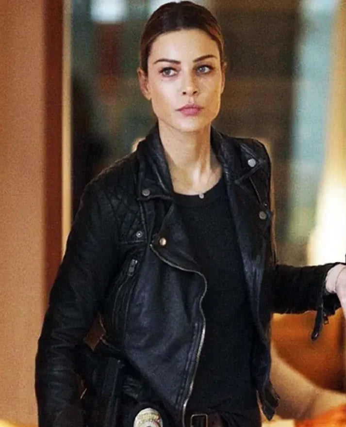 Chloe Decker Black Leather Jacket – Women’s | Majestic Leather — front view | Majestic Leather UK