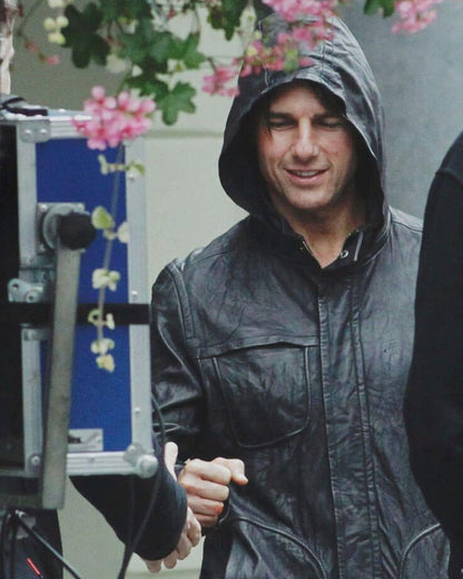 MI Ghost Protocol Tom Cruise Leather Jacket — back view | Majestic Leather UK