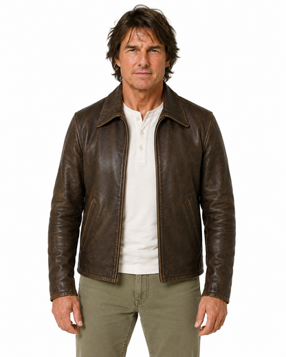Majestic Leather Mission Impossible – The Final Reckoning Tom Cruise Leather Jacket Majestic Leather