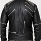 Majestic Leather - Michael Jackson Beat it "MJ Beat it" Real Leather Jacket with real metal mesh Majestic Leather