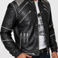 Majestic Leather - Michael Jackson Beat it "MJ Beat it" Real Leather Jacket with real metal mesh Majestic Leather
