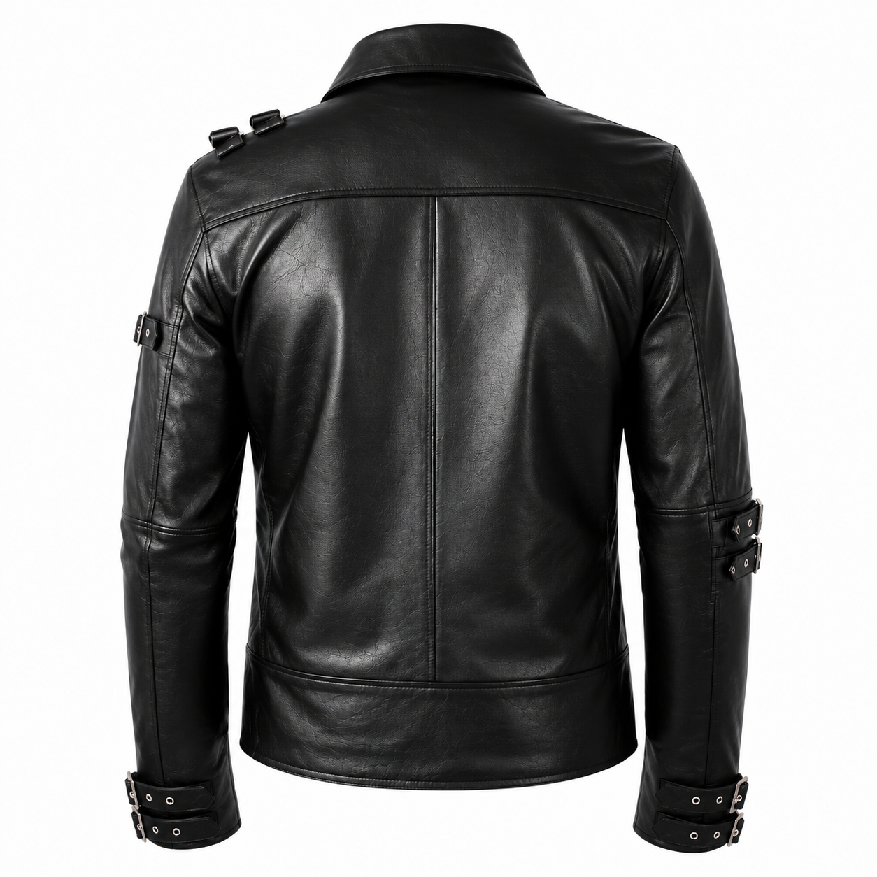 Men's Michael Jackson New Movie Black Bad Leather — back view | Majestic Leather UK