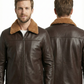 Men’s Real Leather Jacket Brown Lambskin Elegant-614 | Majestic Leather — interior lining | Majestic Leather UK