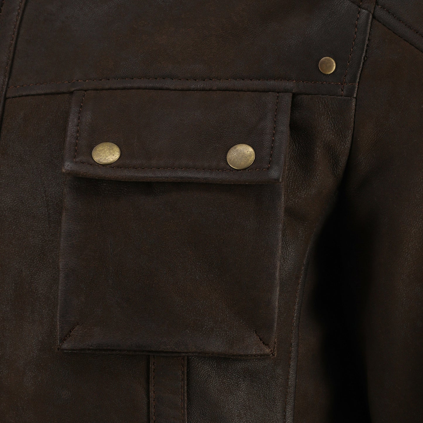 Mens Choco Brown Real Lambskin Snuff Leather Jacket | Majestic Leather — side profile | Majestic Leather UK