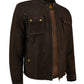 Mens Choco Brown Real Lambskin Snuff Leather Jacket | Majestic Leather — collar detail | Majestic Leather UK