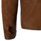 Mens Cafe Racer Camel Brown Real Leather Jacket | Majestic Leather — sleeve detail | Majestic Leather UK