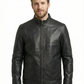 Men’s Real Lambskin Biker Leather Jacket Style-779 | Majestic Leather — front view | Majestic Leather UK