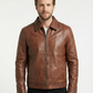 Men’s Real Leather Biker Jacket Style-1169 | Majestic Leather — front view | Majestic Leather UK
