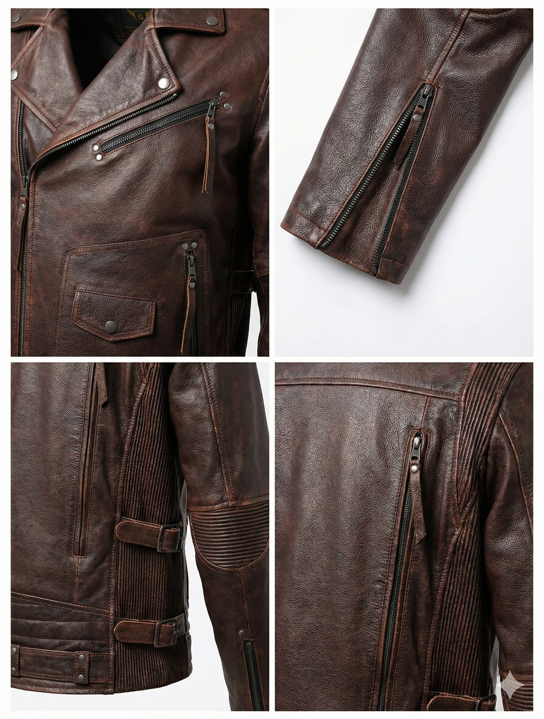 Men’s Black Biker Brando Motorcycle Real Leather Jacket Style - 1032 — product detail | Majestic Leather UK