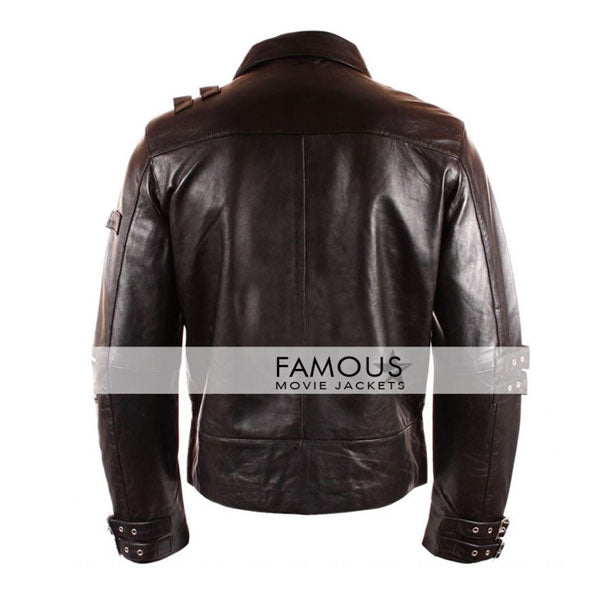 Michael Jackson Black Bad Leather Jacket — back view | Majestic Leather UK