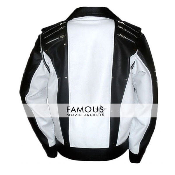Michael Jackson Black Pepsi Leather Jacket — back view | Majestic Leather UK