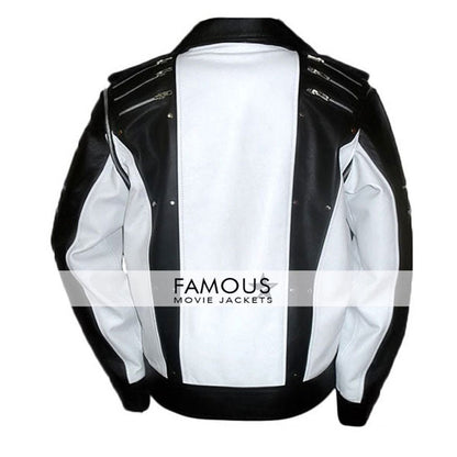 Michael Jackson Black Pepsi Leather Jacket — back view | Majestic Leather UK