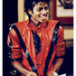 Red & Black Michael Jackson Thriller Jacket — front view | Majestic Leather UK