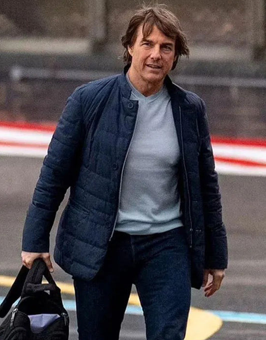 Mission Impossible The Final Reckoning Ethan Hunt Blue Parachute Bomber Jacket