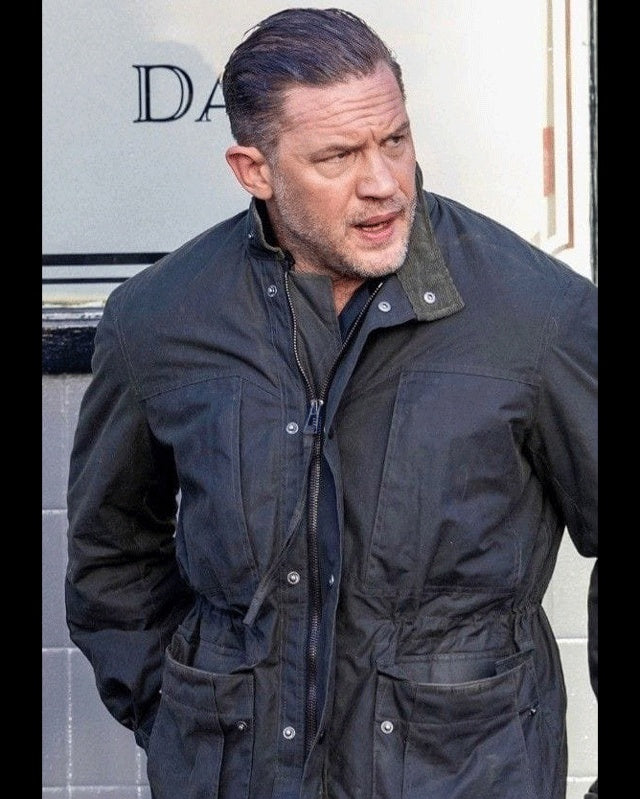 MobLand Tom Hardy Black Jacket | Majestic Leather — sleeve detail | Majestic Leather UK