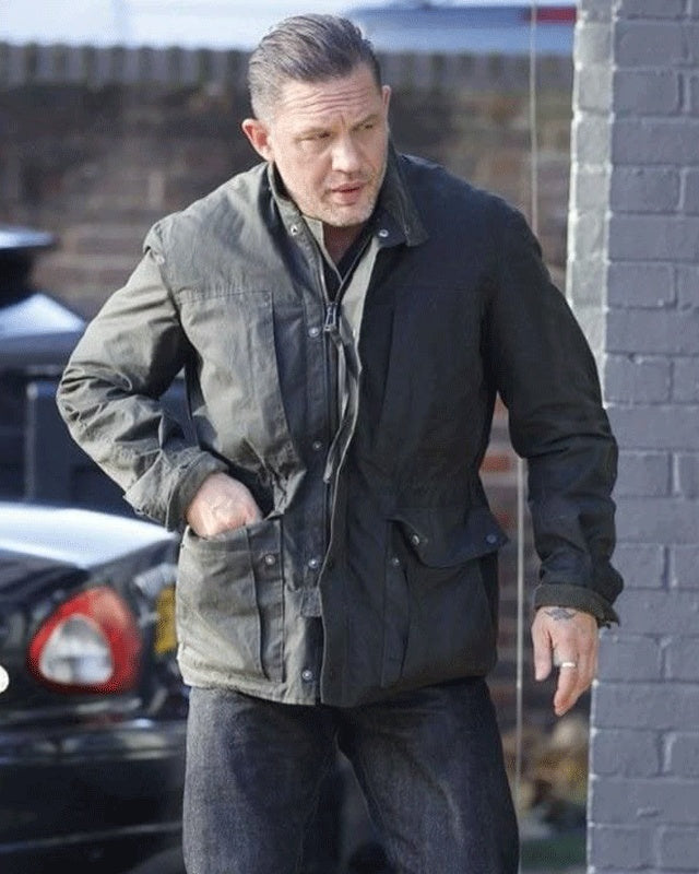 MobLand Tom Hardy Black Jacket | Majestic Leather — side profile | Majestic Leather UK