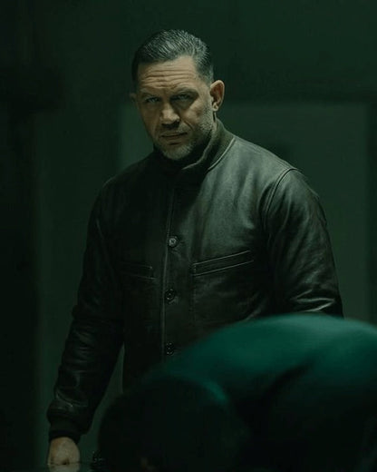 MobLand Tom Hardy Leather Jacket | Majestic Leather — back view | Majestic Leather UK