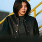 Women Biker - My Name Han So-Hee Leather Jacket — interior lining | Majestic Leather UK