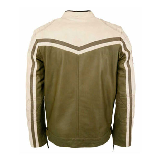 Men's Biker Jacket — back view | Majestic Leather UK