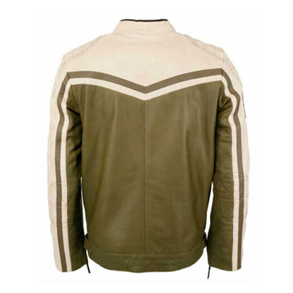 Men's Biker Jacket — back view | Majestic Leather UK