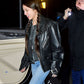 Women Biker - Olivia Rodrigo Biker Leather Jacket — side profile | Majestic Leather UK