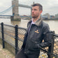 Aviator Bomber Fur Collar Leather Jacket | Majestic Leather — side profile | Majestic Leather UK