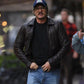 Pedro Pascal Black Leather Jacket | Majestic Leather — front view | Majestic Leather UK