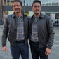 Pedro Pascal Bomber Leather Jacket | Majestic Leather — front view | Majestic Leather UK