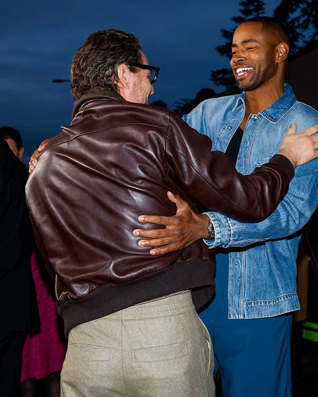 Pedro Pascal Dark Brown Leather Jacket | Majestic Leather — sleeve detail | Majestic Leather UK