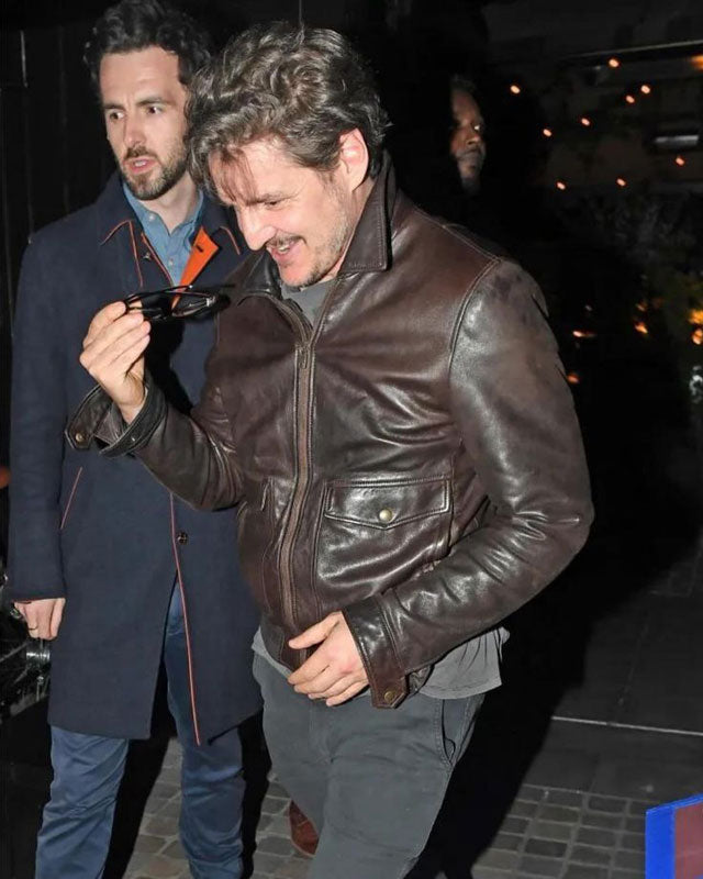 Pedro Pascal Dark Brown Leather Jacket | Majestic Leather — interior lining | Majestic Leather UK