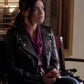 Women Biker - Pretty Little Liars Aria Montgomery Black Biker Leather Jacket — back view | Majestic Leather UK
