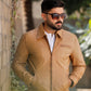 RLP Biker Baige Brown Leather Jacket | Majestic Leather — sleeve detail | Majestic Leather UK