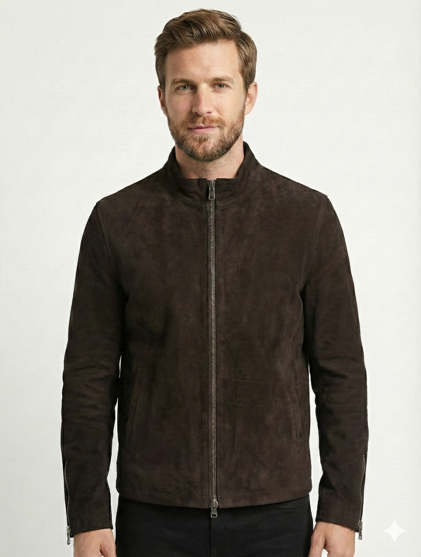 Men's Suede Leather Jacket Style - 95 | Majestic Leather — product detail | Majestic Leather UK
