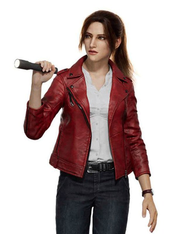 Women Biker - Resident Evil: Infinite Darkness Claire Redfield Biker Jacket — front view | Majestic Leather UK