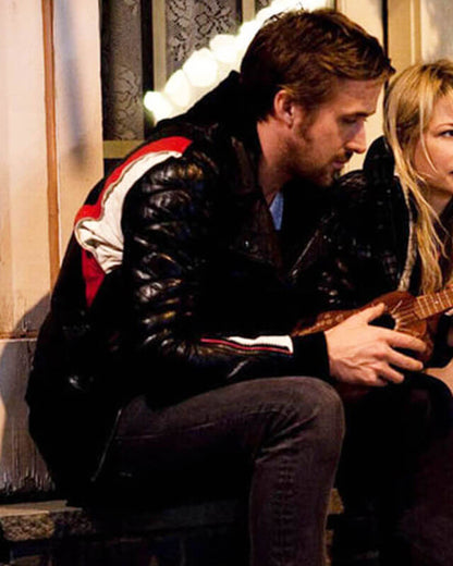Blue Valentine Ryan Gosling Celebrity Cropped Jacket — back view | Majestic Leather UK