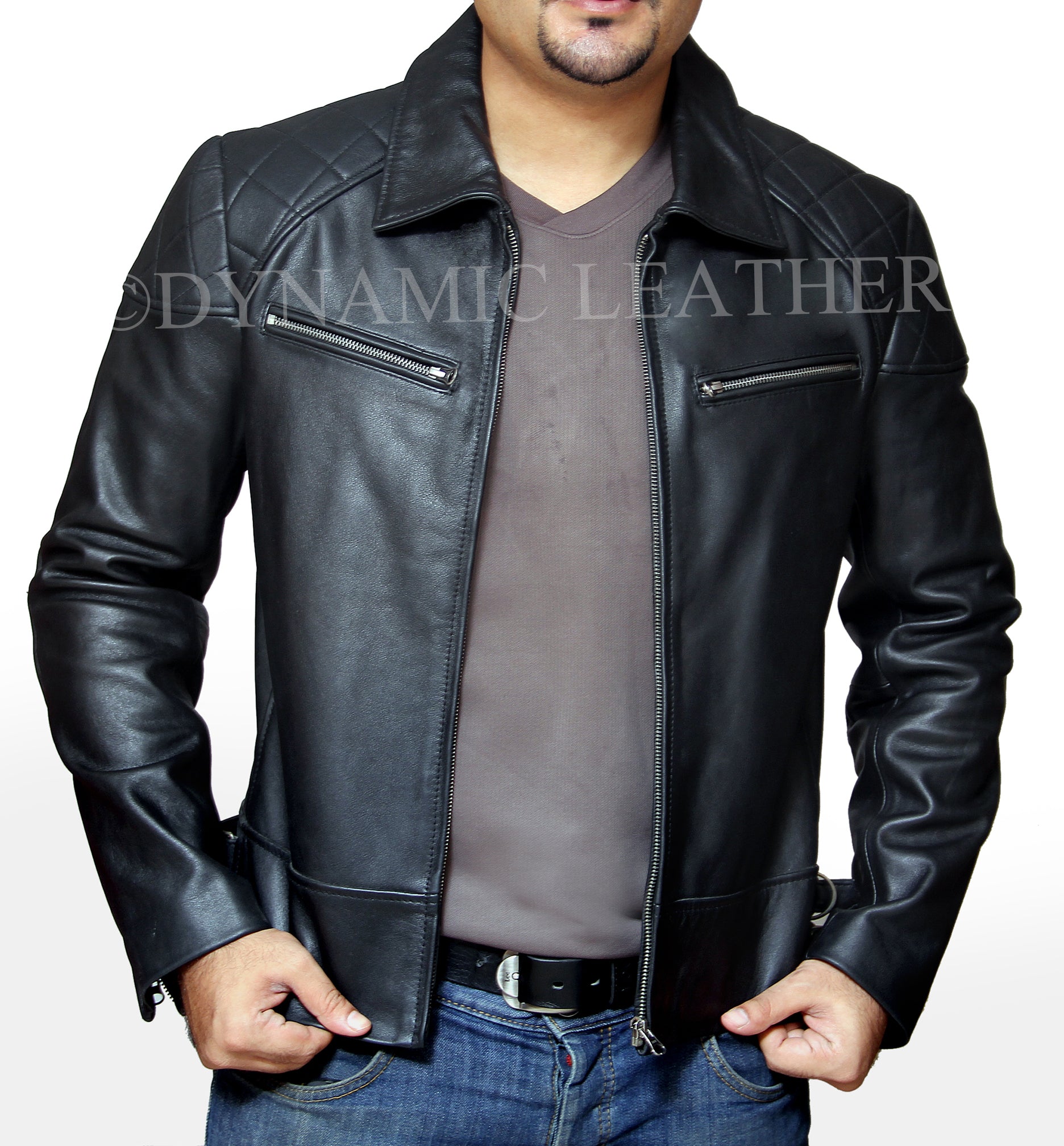 New Men's Terminator Mandarin Collar Style Black Winter Hooded Genuine Real Leather Jacket Majestic Leather