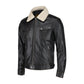 Men's Distressed Biker Black Leather Jacket | Majestic Leather — side profile | Majestic Leather UK