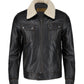 Men's Distressed Biker Black Leather Jacket | Majestic Leather — front view | Majestic Leather UK