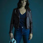 Women Biker - Scream 5 Sidney Prescott Biker Leather Jacket — front view | Majestic Leather UK