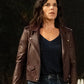 Women Biker - Scream 5 Sidney Prescott Biker Leather Jacket — back view | Majestic Leather UK