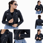 Women's New Real Lambskin Black Biker Short Waist Length Leather Jacket | Majestic Leather Majestic Leather
