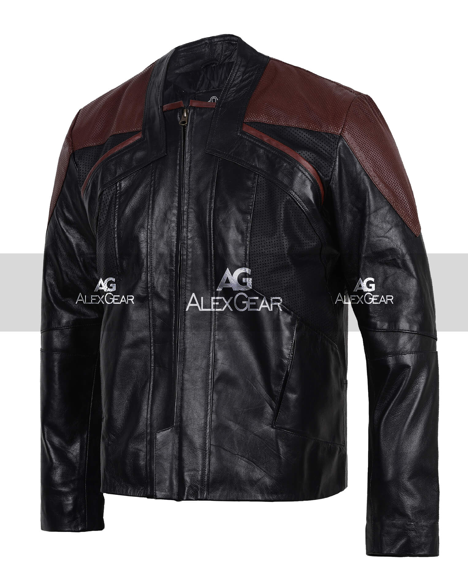 Women Biker - Starfleet Costume Star Trek Picard Jacket — side profile | Majestic Leather UK