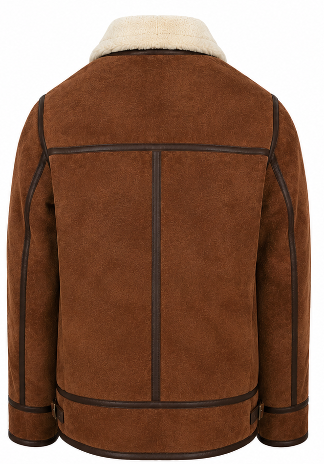 Majestic Leather Men's Top Gun B3 Brown Bomber Jacket Majestic Leather