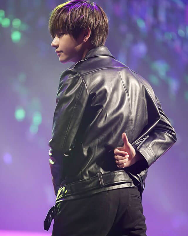 Women Biker - BTS Kim Taehyung Black Leather Jacket — interior lining | Majestic Leather UK