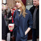 Taylor Swift Blue Wool Blazer — front view | Majestic Leather UK