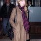 Taylor Swift Brown Frock Coat — back view | Majestic Leather UK