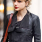 Women Biker - Taylor Swift Street Fashion Leather Jacket — side profile | Majestic Leather UK