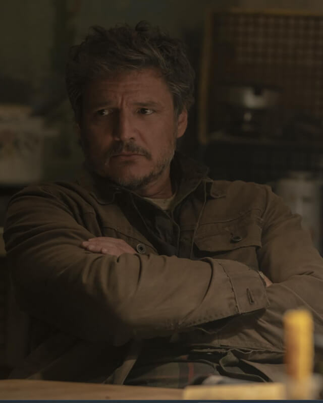 Pedro Pascal The Last of Us Joel Miller Jacket | Majestic Leather — collar detail | Majestic Leather UK