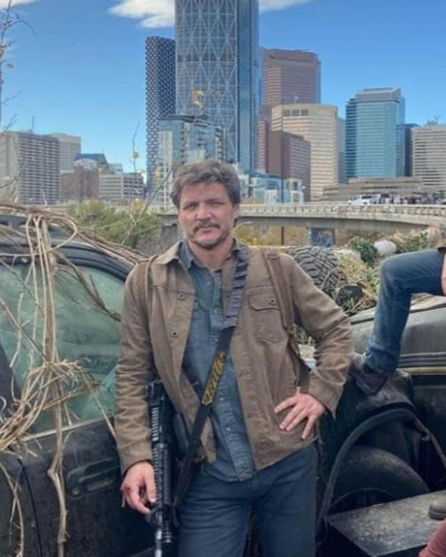 Pedro Pascal The Last of Us Joel Miller Jacket | Majestic Leather — back view | Majestic Leather UK