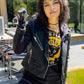 Women Biker - The Night Agent Ellen Biker Leather Jacket — front view | Majestic Leather UK